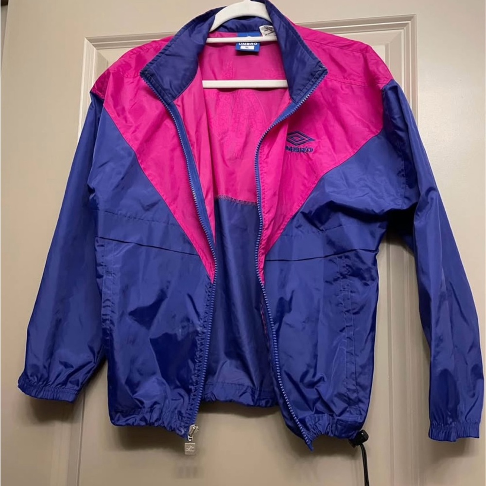 Umbro Pink and Blue Varsity Jacket